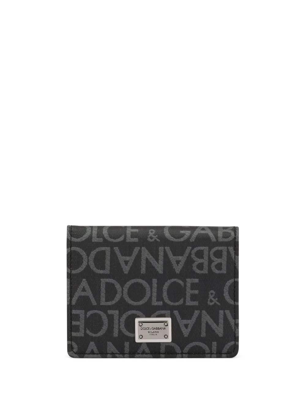 

Складной картхолдер с жаккардовым логотипом DOLCE & GABBANA, черный