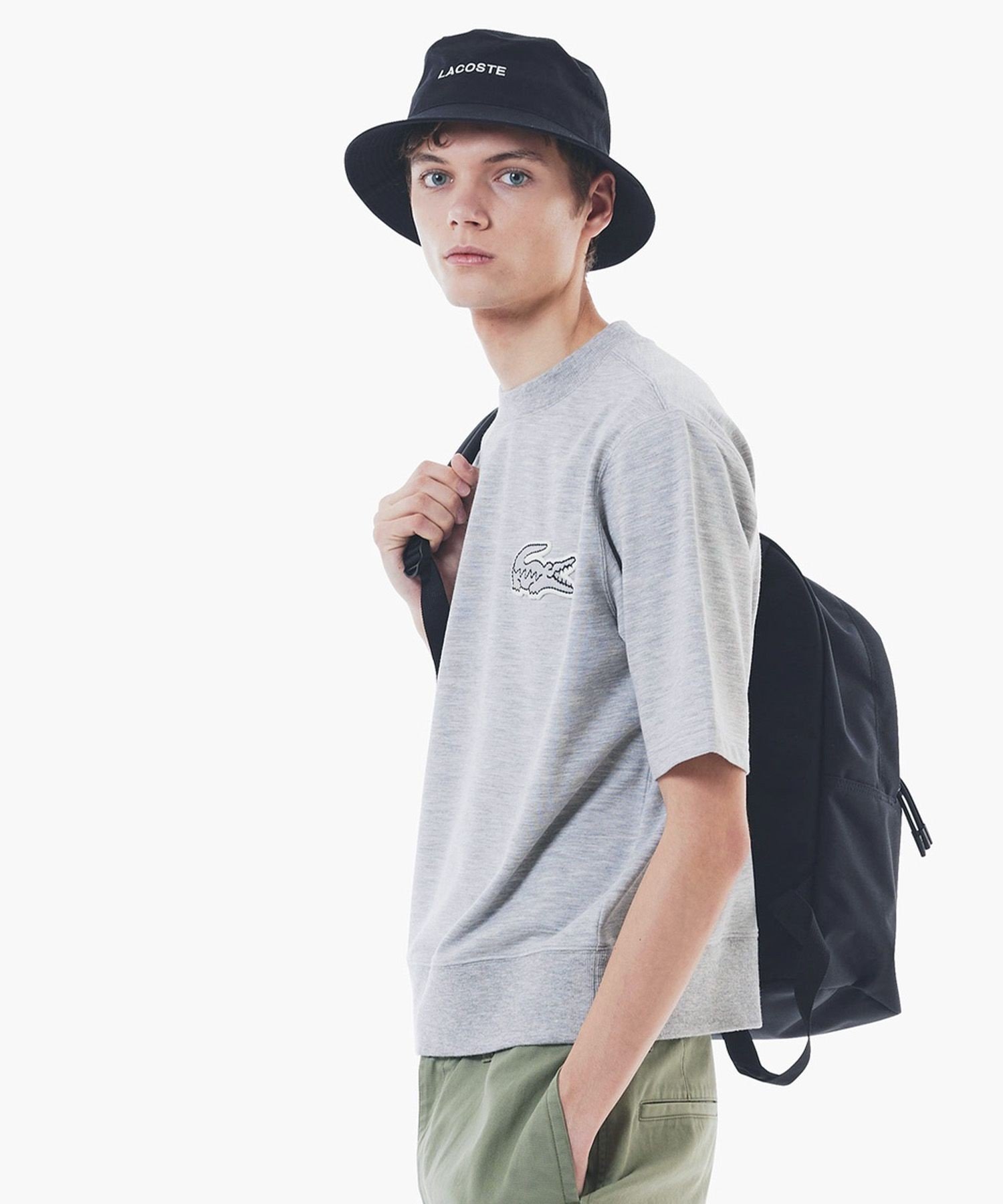 Толстовка с большим принтом в виде часов LACOSTE, Gray — фото 3