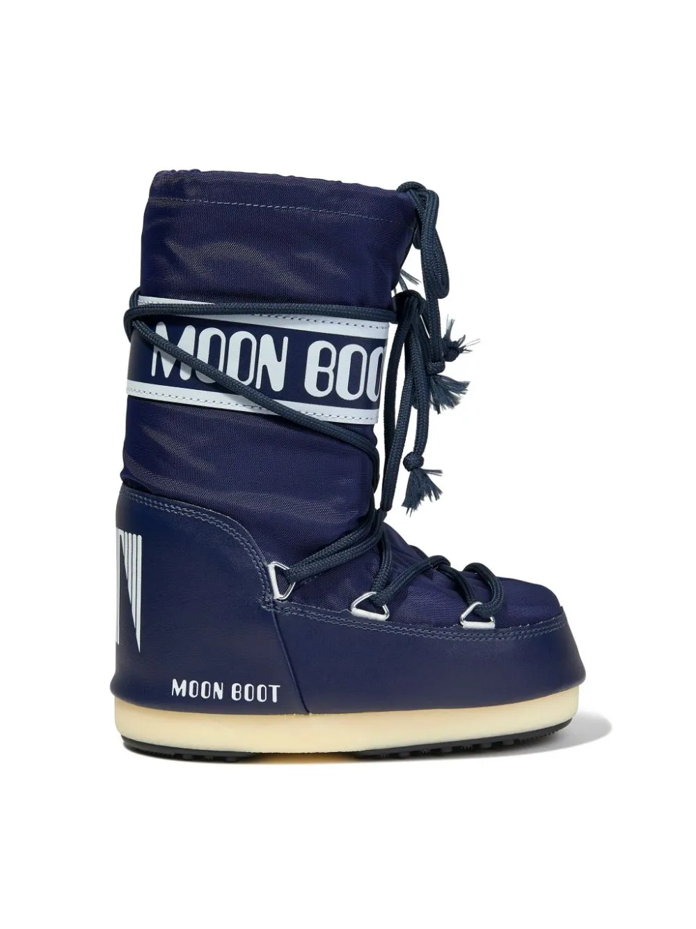 Сапоги на шнуровке с логотипом Moon Boot Kids, синий — фото 4