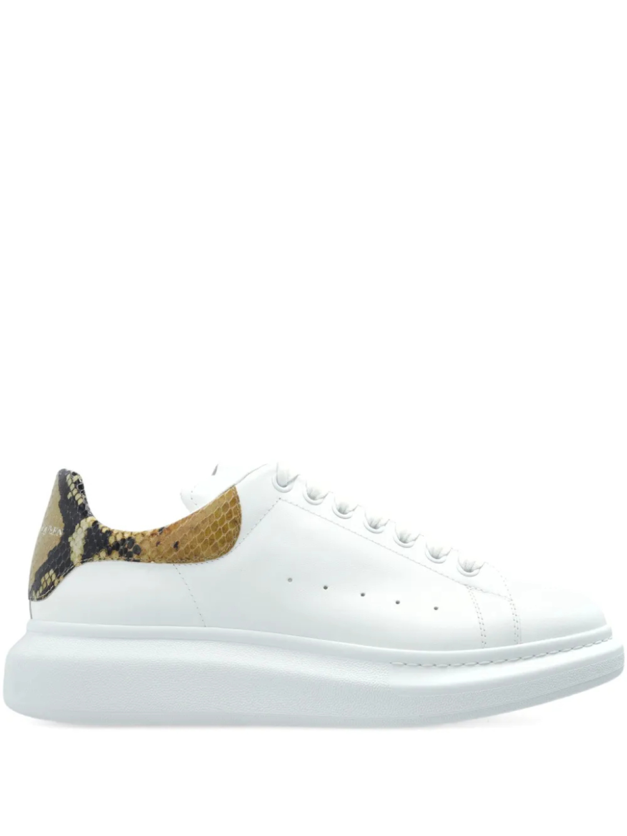

Кроссовки с отделкой из змеиной кожи Alexander McQueen, белый