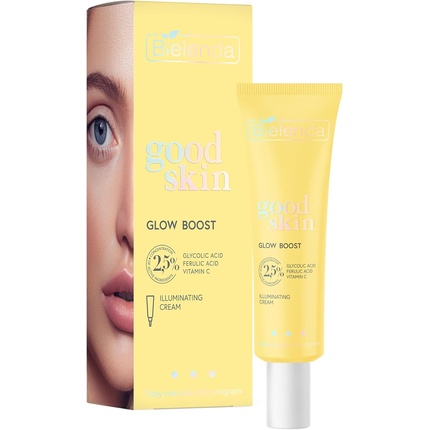

Осветляющий крем Good Skin Glow Boost с гликолевой кислотой и витамином С Bielenda