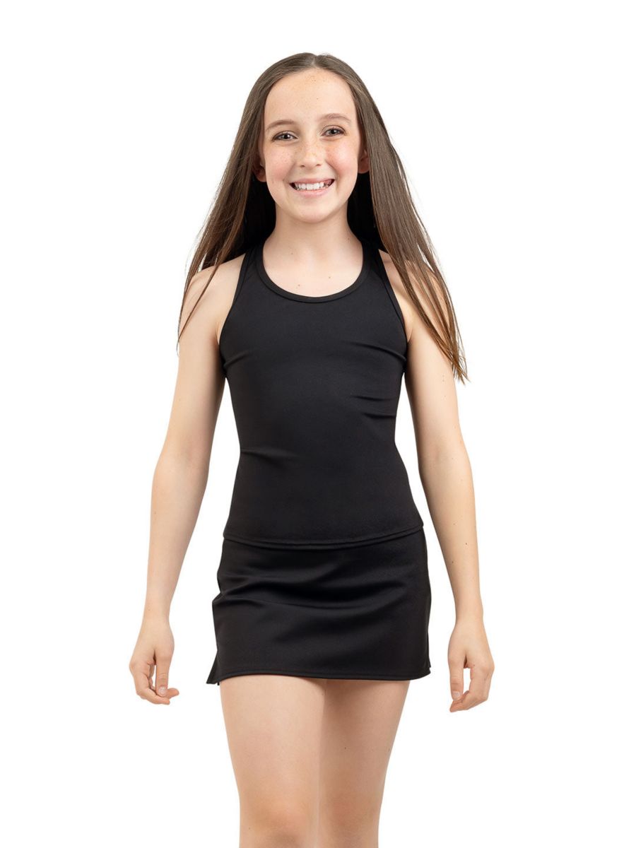 Майка для девочек с открытой спиной (командный стиль) Capezio, Black — фото 2