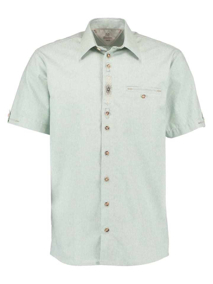 

OS-Trachten Традиционная рубашка Evubus средне-зеленого цвета