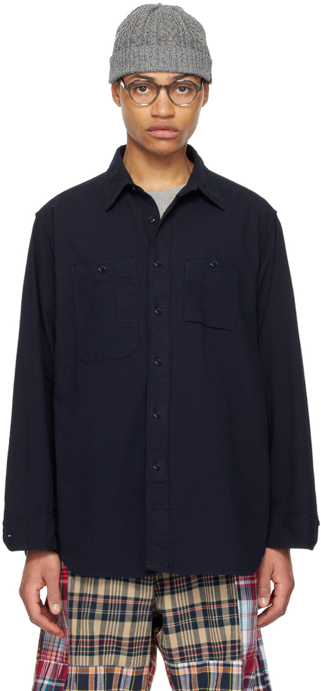 

Темно-синяя рубашка на пуговицах Engineered Garments