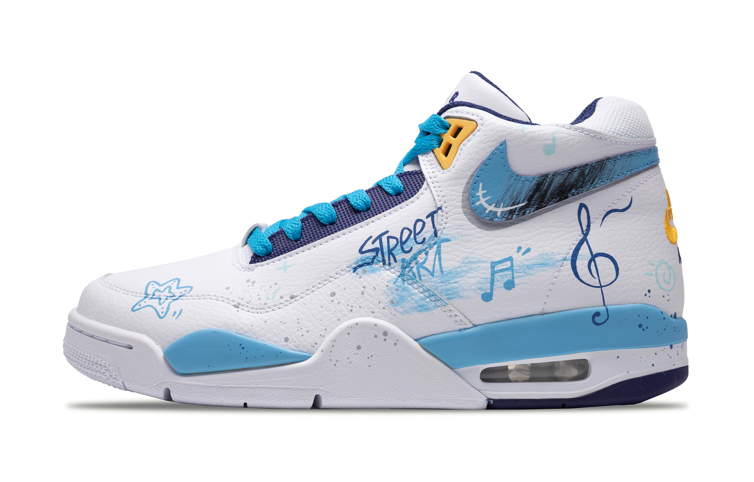

Nike Dunk Midsummer Melody Антискользящие Износостойкие Мид-топ Винтажные Баскетбольные Кроссовки Мужские Синие Белые