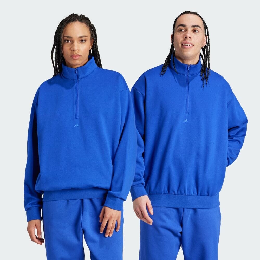 

Толстовка Adidas Adidas Basketball Half Zip Sweatshirt, цвет Lucid Blue