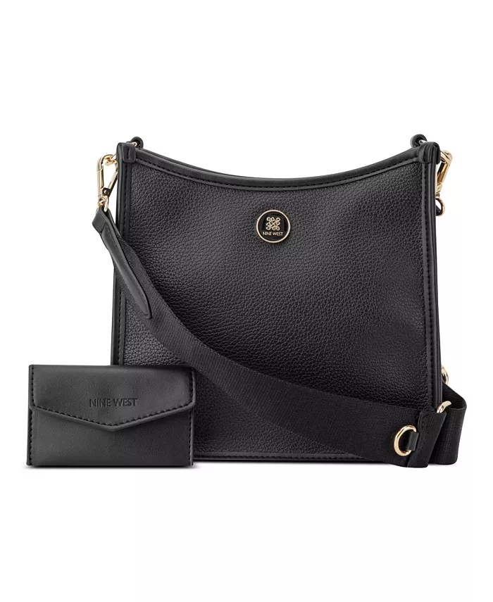 

Средняя сумка через плечо Nalini Medium Swing Crossbody Bag Nine West, черный