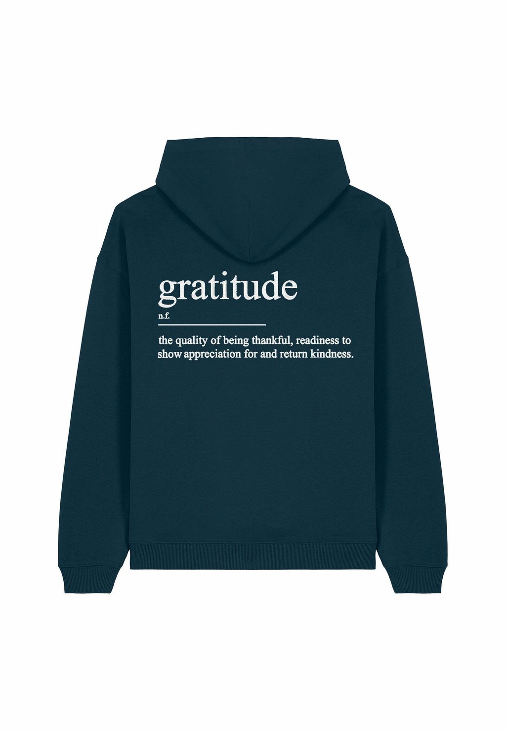 

Толстовка GRATITUDE BACK EMBROIDERY UNISEX OVERSIZE - Hoodie Mira Paris, темно-синий