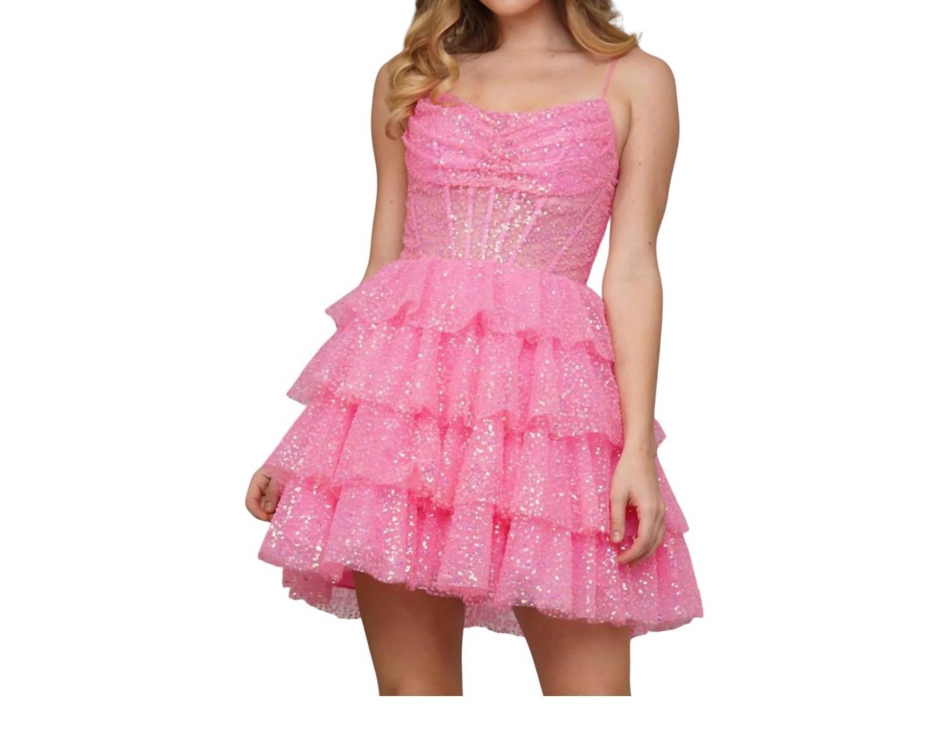 

Мини-платье розового цвета COLORS DRESS