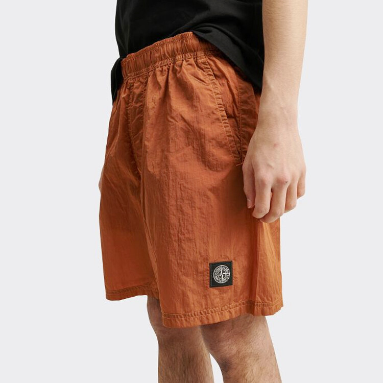 Повседневные шорты мужские оранжевые Stone Island, оранжевый — фото 3