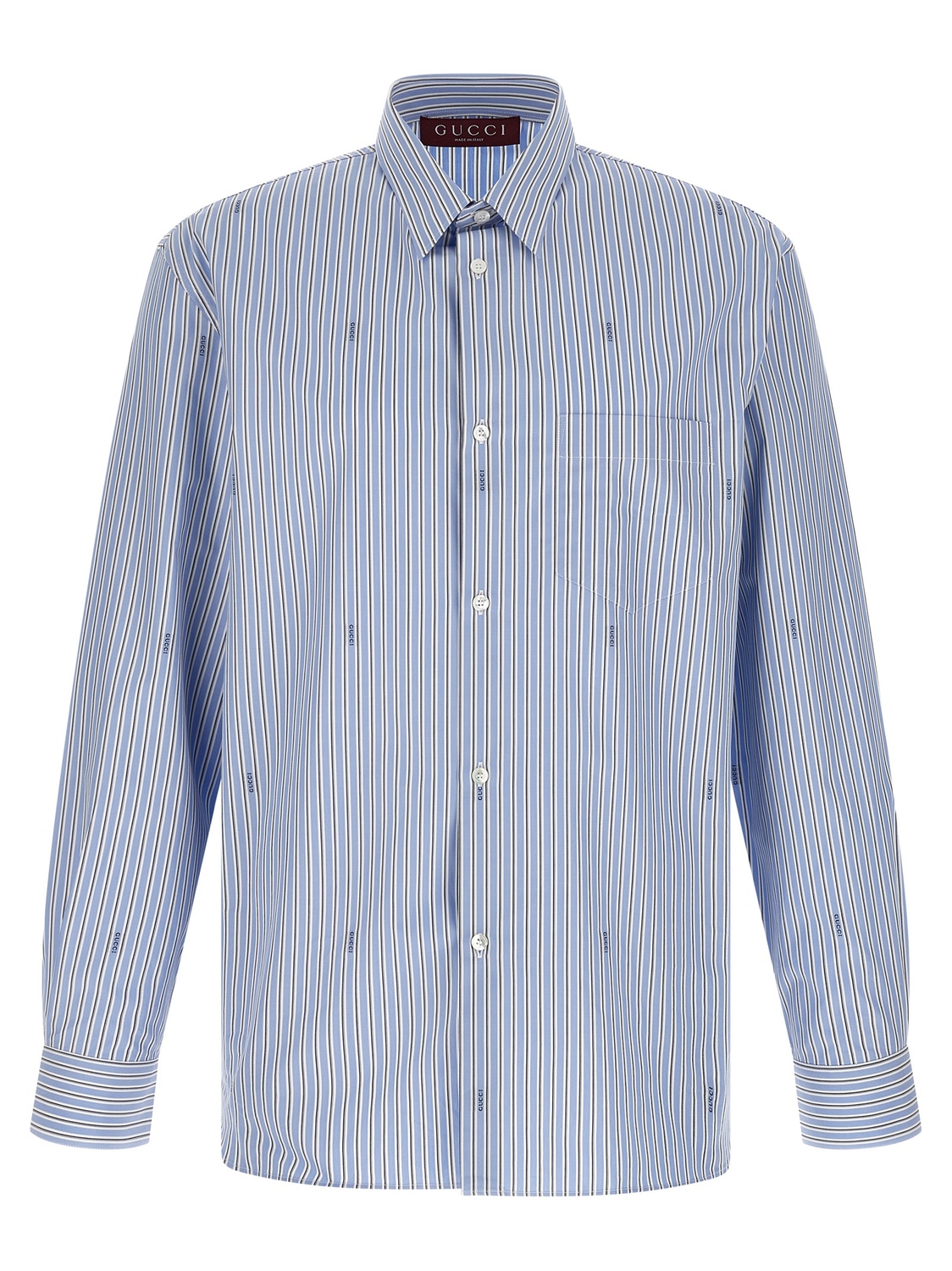 

Рубашка Gucci с жаккардовым узором, голубой