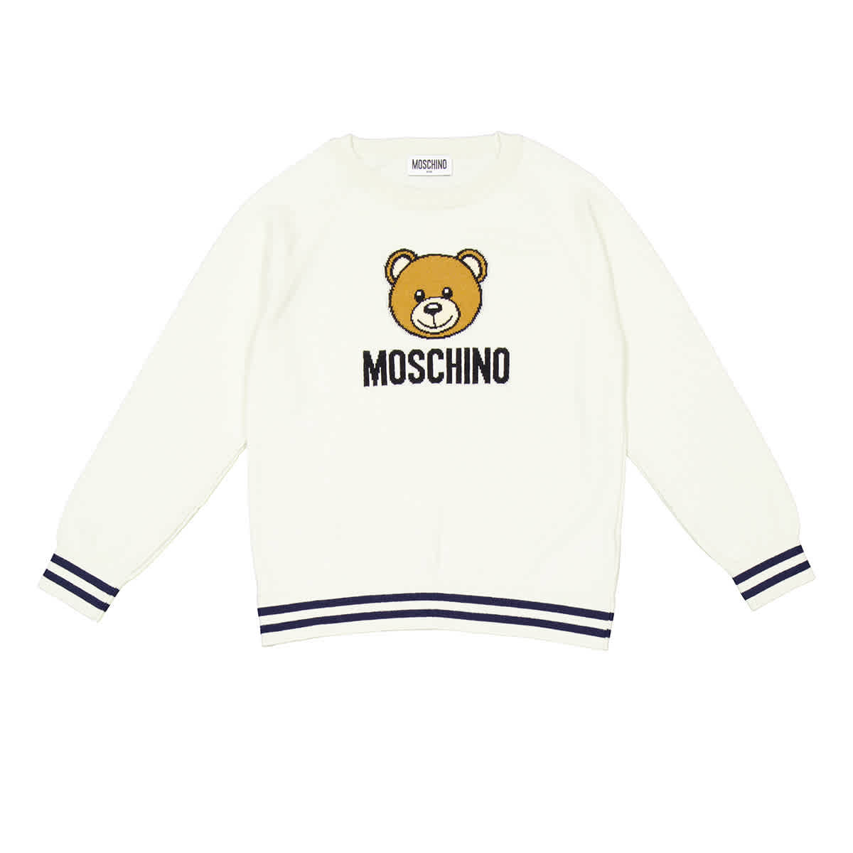 

Moschino Девочки Интарсия-Вязка Логотоп Свитшот, Cloud