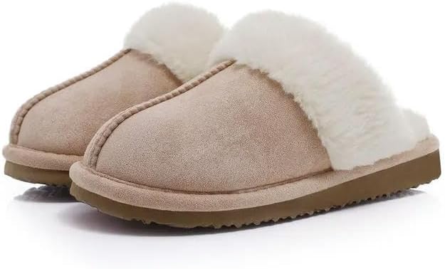 

Зимние тапочки KOSTEN, женские и мужские теплые домашние тапочки, шлепанцы, теплые домашние, бежевый