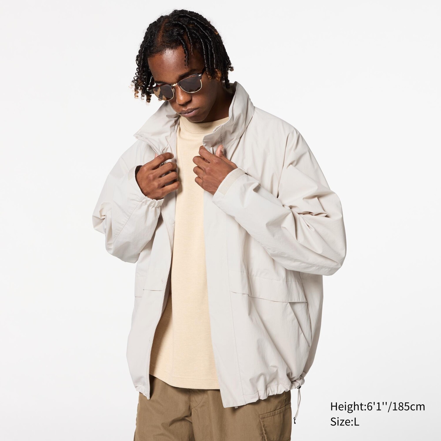 

Ветрозащитная куртка UNIQLO, белый