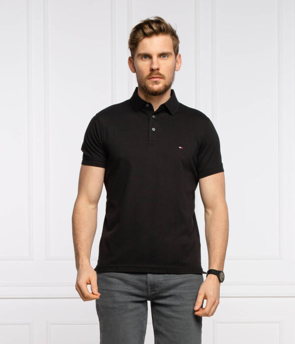 Рубашка поло 1985 г. Slim fit Tommy Hilfiger, черный — фото 3