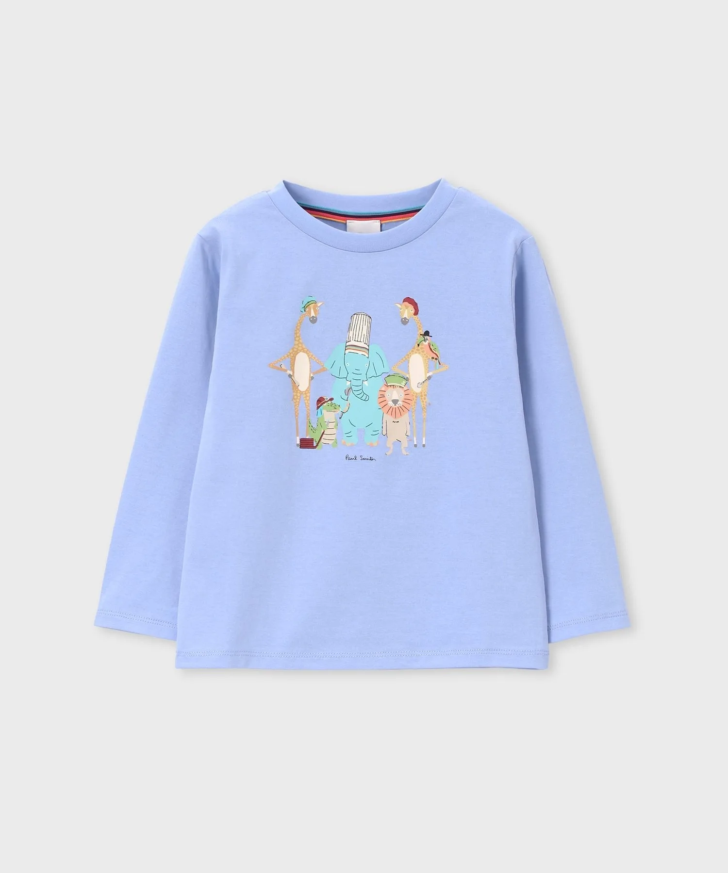 Детская футболка с принтом животных Paul Smith JUNIOR синяя