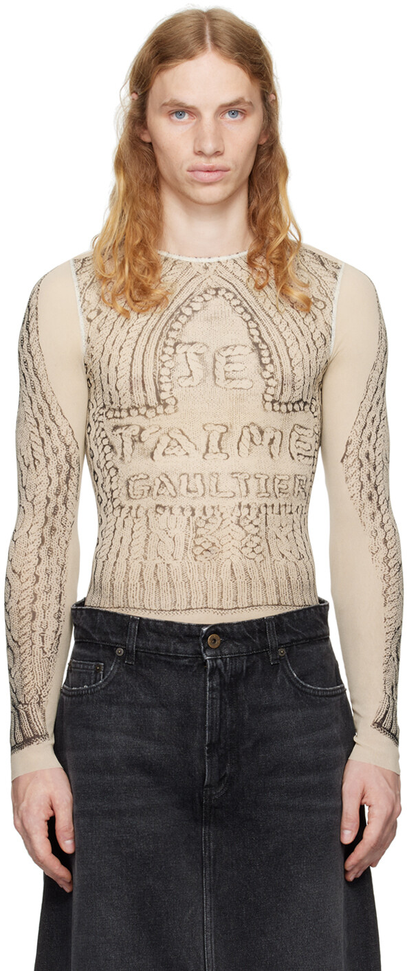 

Футболка бежевая «The Je T'aime» Jean Paul Gaultier