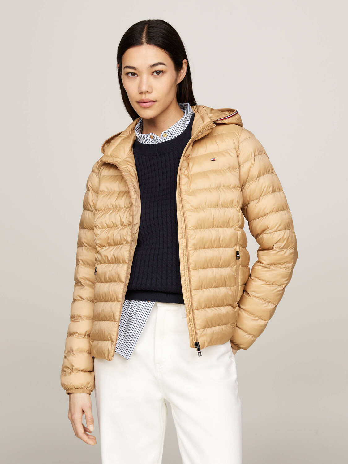 

Куртка Tommy Hilfiger LW PADDED GLOBAL STRIPE Regular Fit, цвет senape