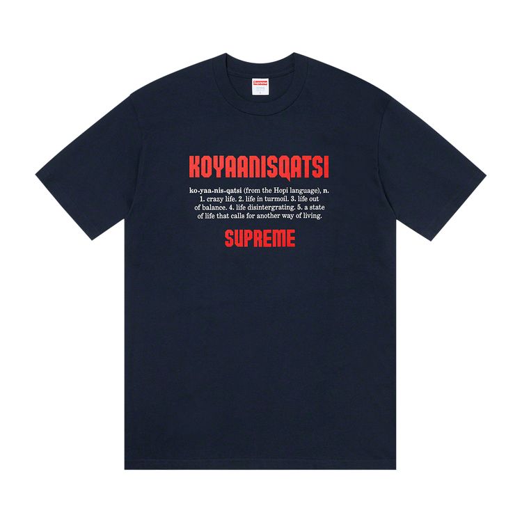 

Футболка Supreme Koyaanisqatsi Tee 'Navy', синий