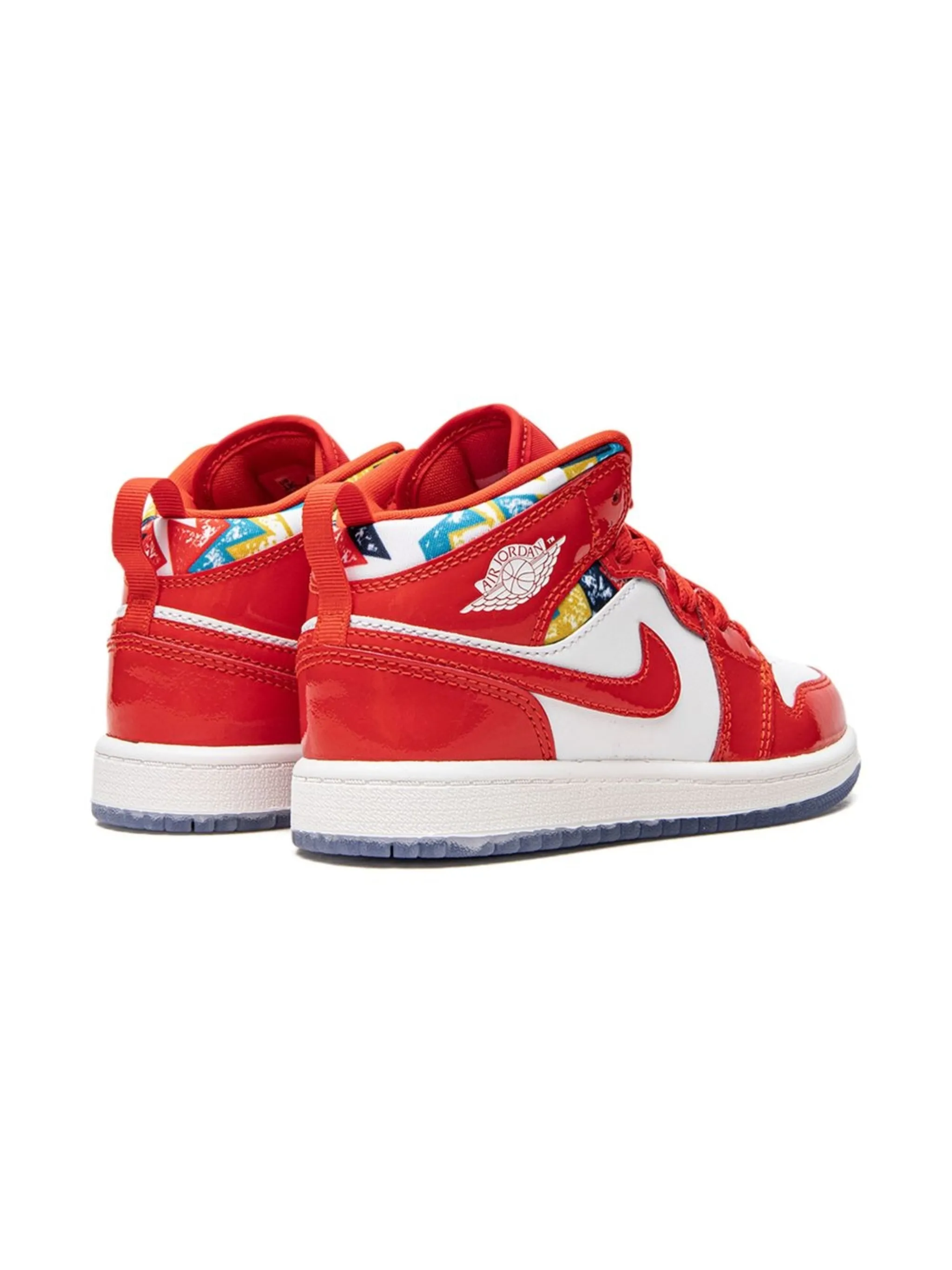 Кроссовки Jordan 1 Mid SE Barcelona Sweater Jordan Kids, красный — фото 3