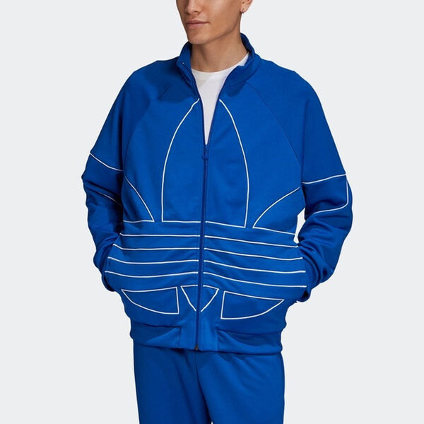 Куртка originalsb tf turf out ply tt casual minimalistic stand collar zipper sports jacket blue Adidas, синий — фото 3
