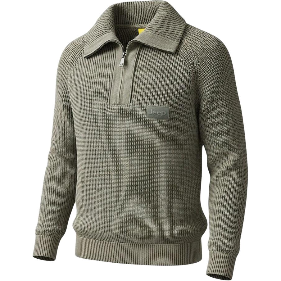 

Свитер Unisex Lapel Moderate Others Jeep, хаки