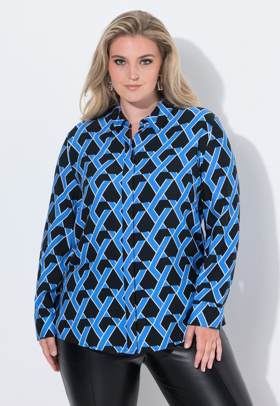 

Блуза Ulla Popken Button-down blouse, Royal Blue