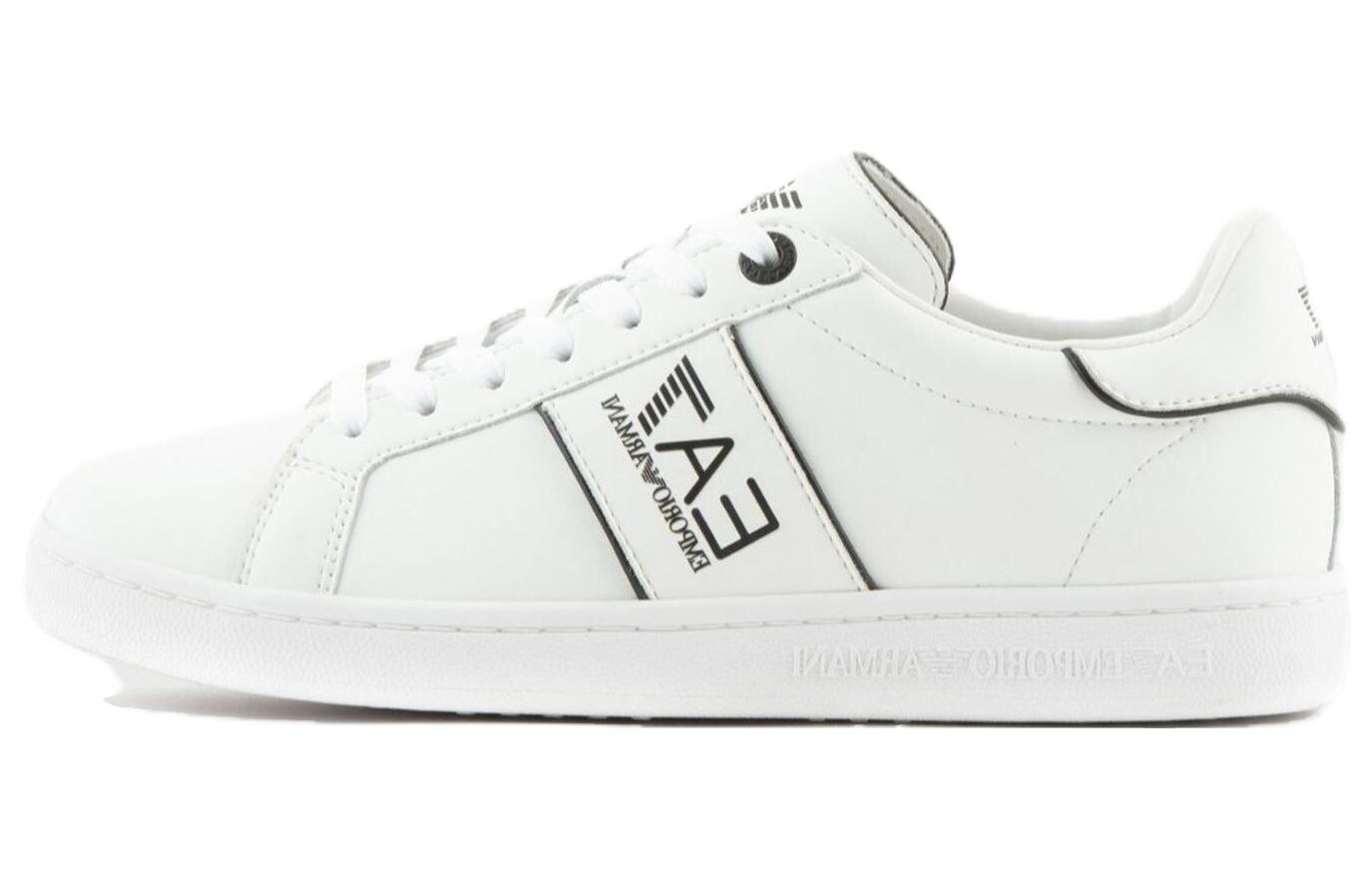 

Кроссовки Ea7 EMPORIO ARMANI Logo-print Leather Sneakers, белый