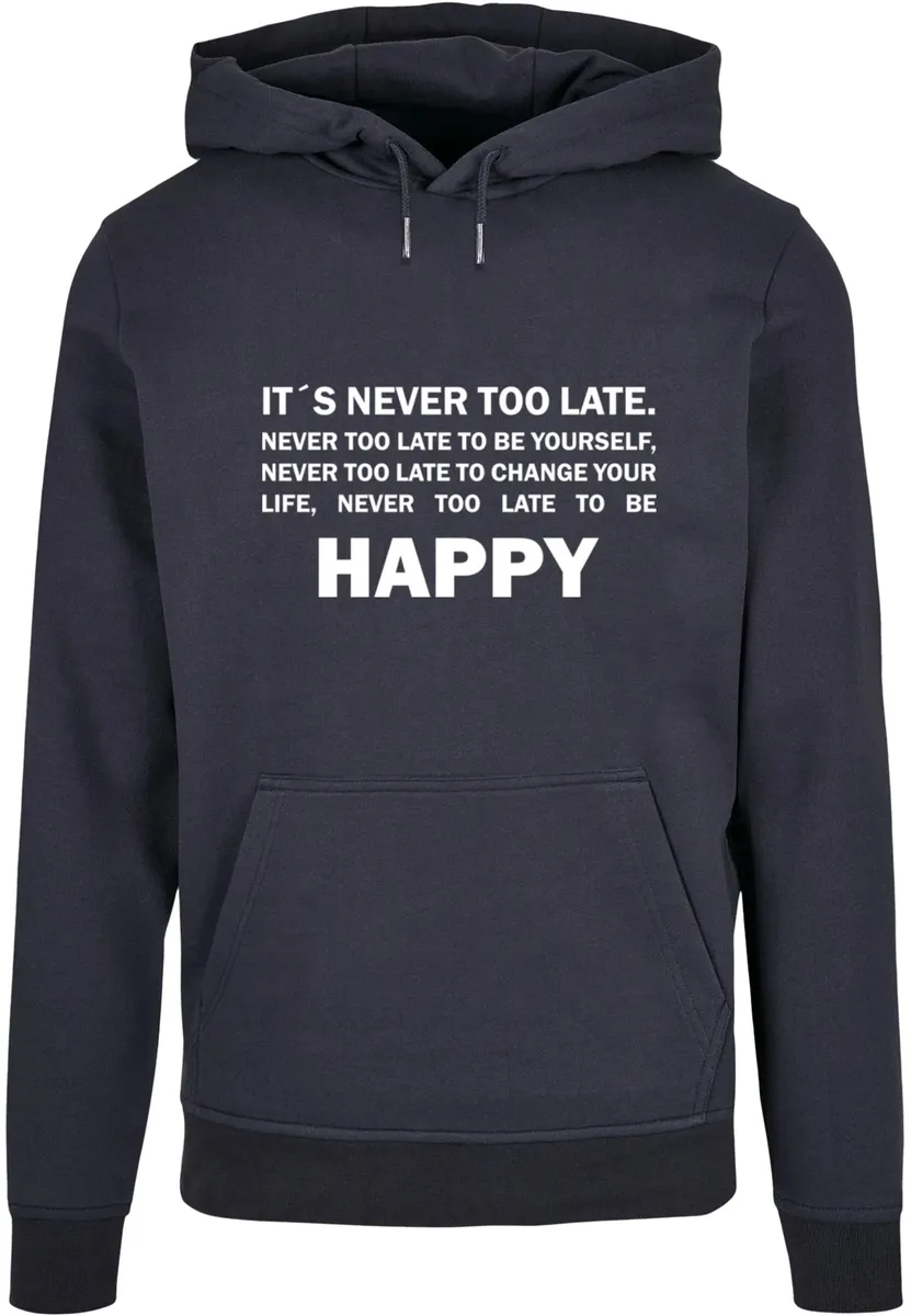 

Толстовка с капюшоном Merchcode " Merchcode Men's Never Too Late Basic Hoody", цвет морской волны