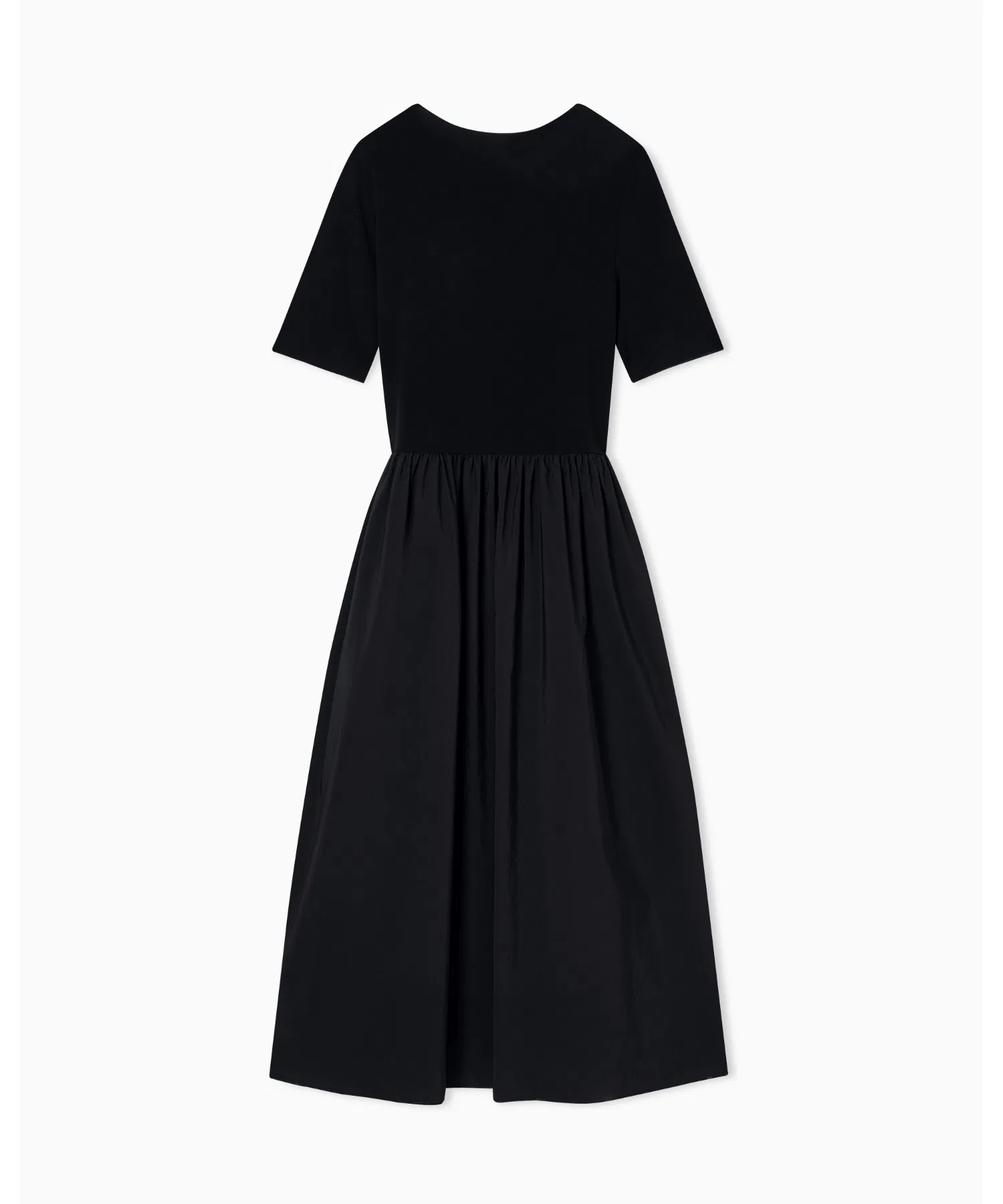 [Emporio Armani] Длинное платье с короткими рукавами, трикотаж интерлок. — фото 3