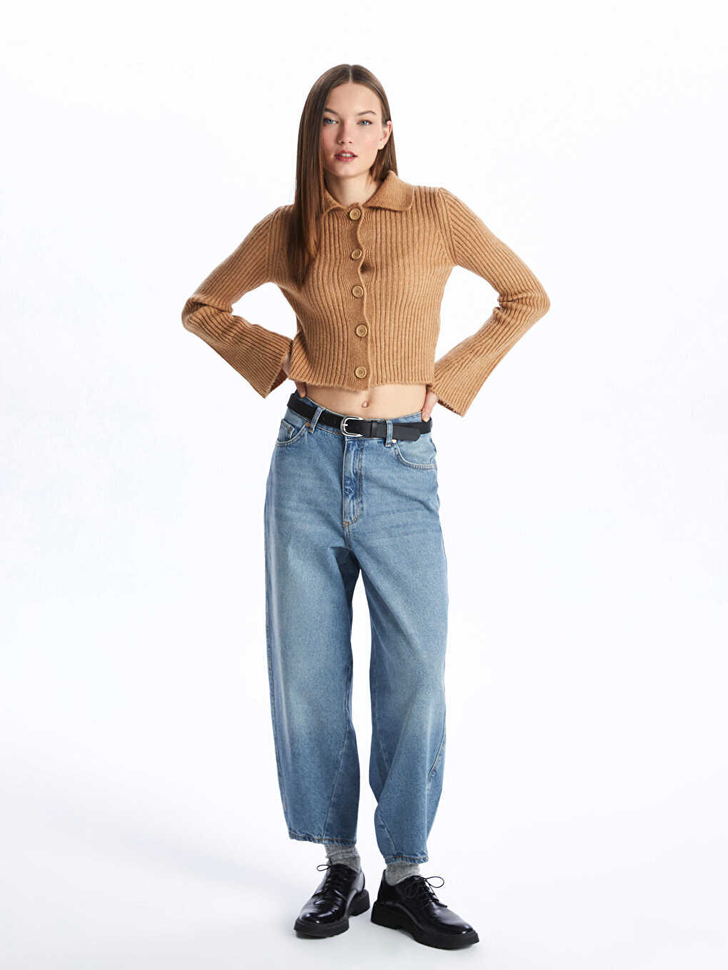 

Женские джинсовые брюки прямого кроя LCW Casual, светло-синий
