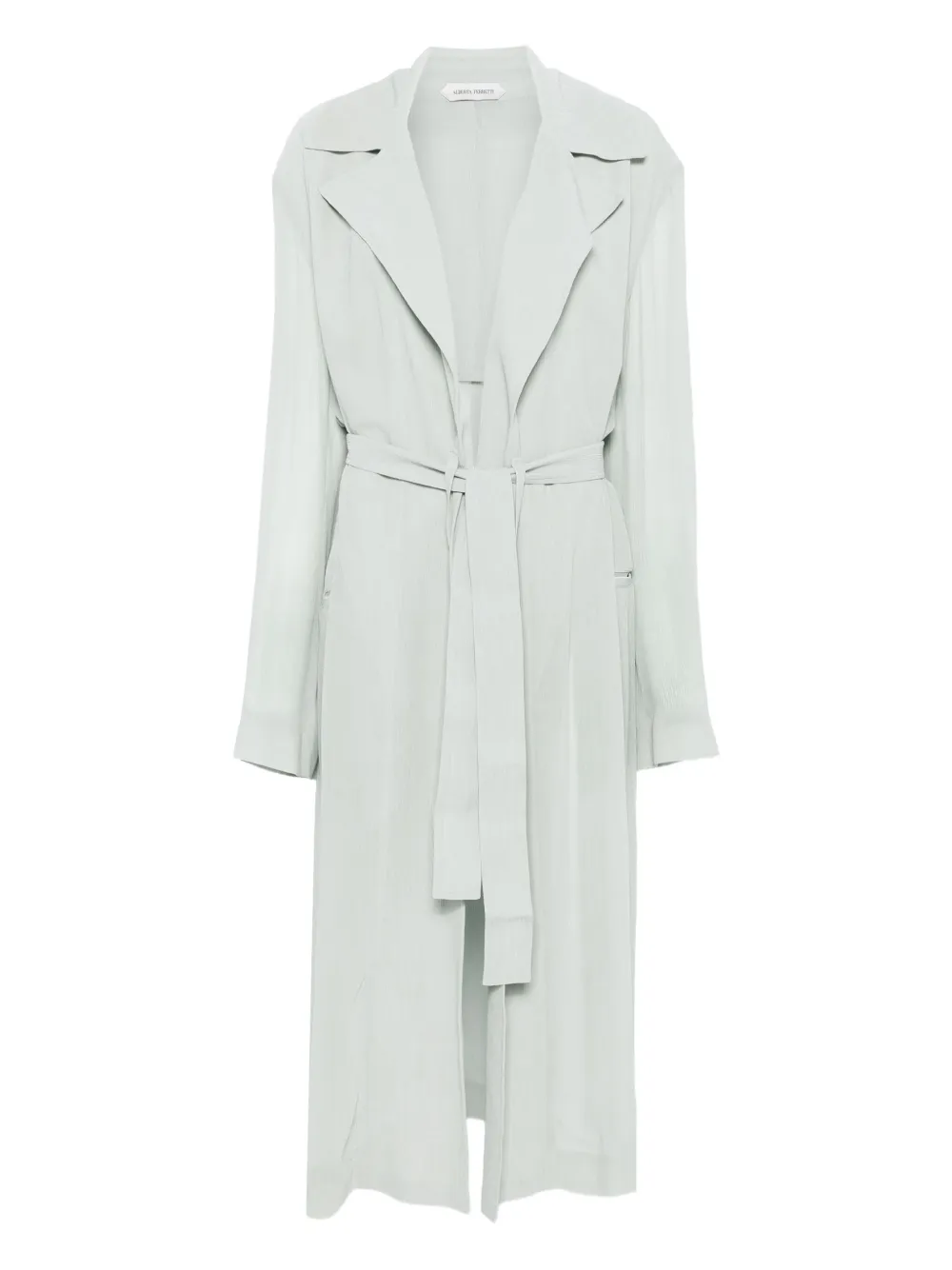 

Пальто с поясом Alberta Ferretti, зеленый