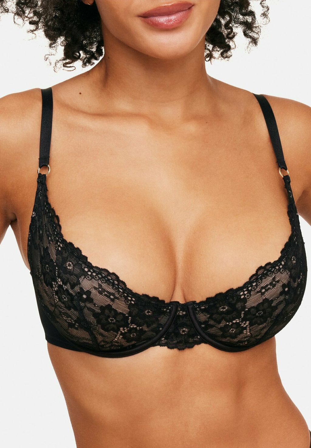 

Бюстгальтер на косточках ELYZA UNLINED DEMI BRA JET BLACK Adore Me, черный