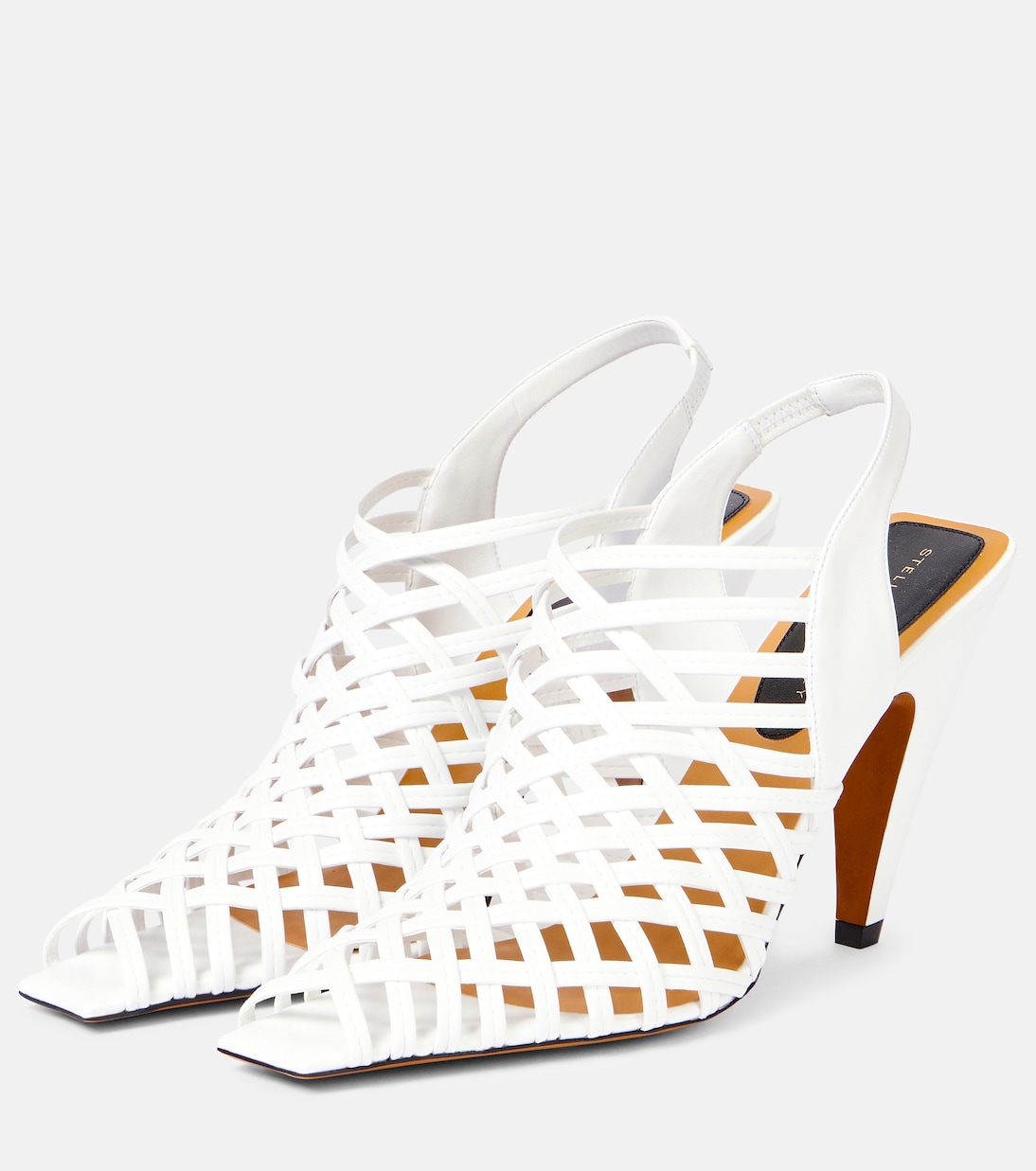 Туфли Stella Spur из искусственной кожи с открытой пяткой Stella McCartney, Pure White — фото 4