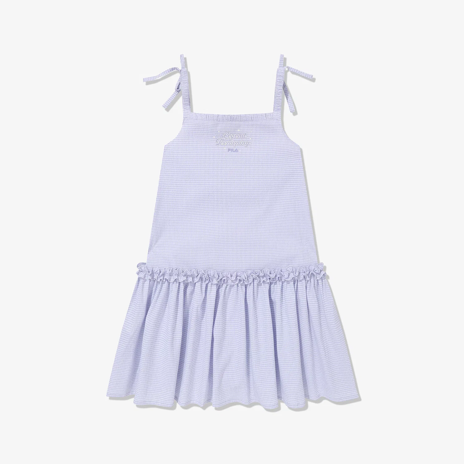 Детское платье из сирсакера с принтом Princess Catch Teenieping, фиолетовое, от Fila Kids — фото 2