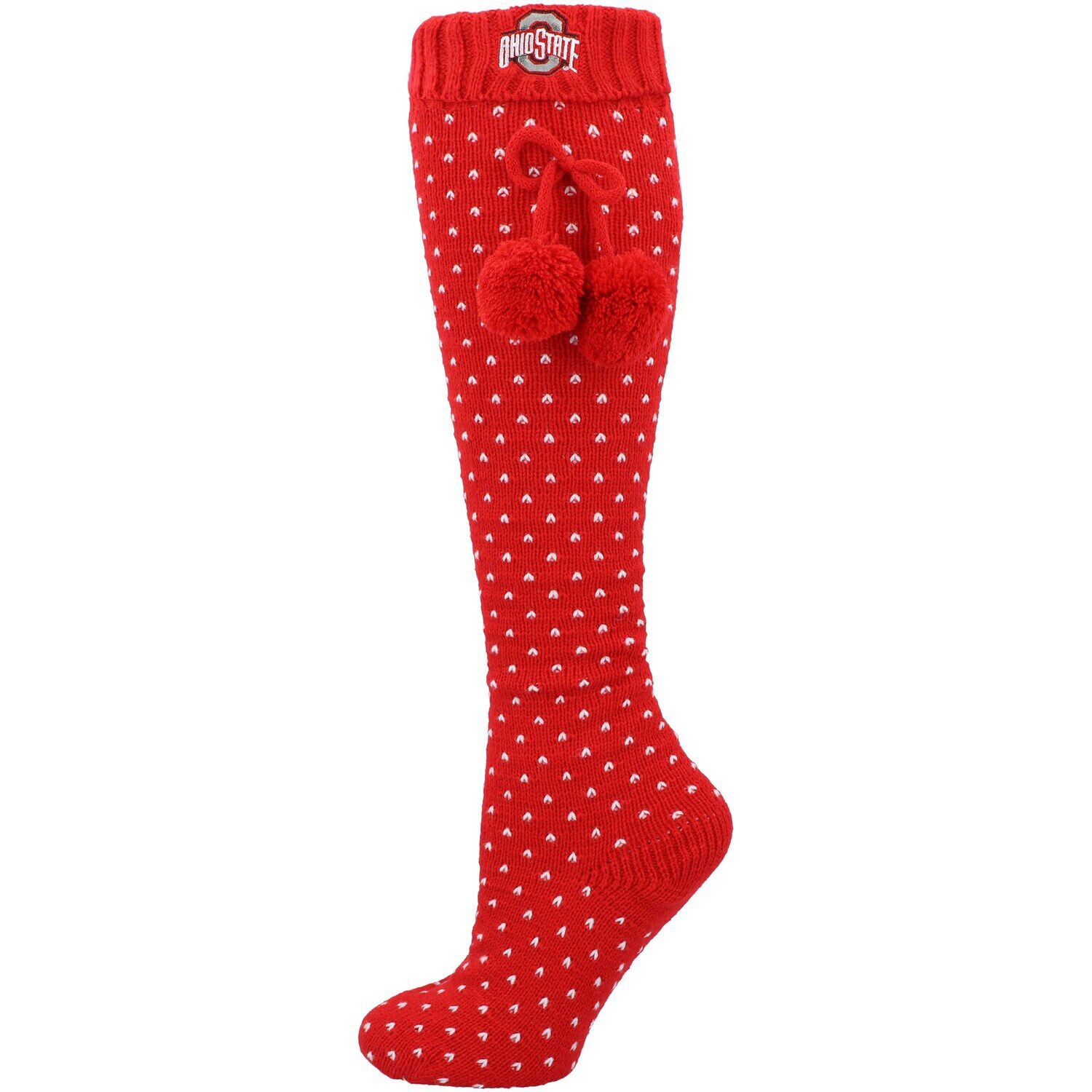 

Женские носки до колена ZooZatz Scarlet Ohio State Buckeyes