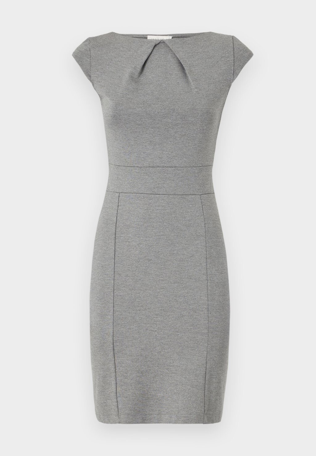 

Платье из джерси PLEATED NECK AND SKIRT FITTED CAP SLEEVES MINI DRESS Anna Field, серый