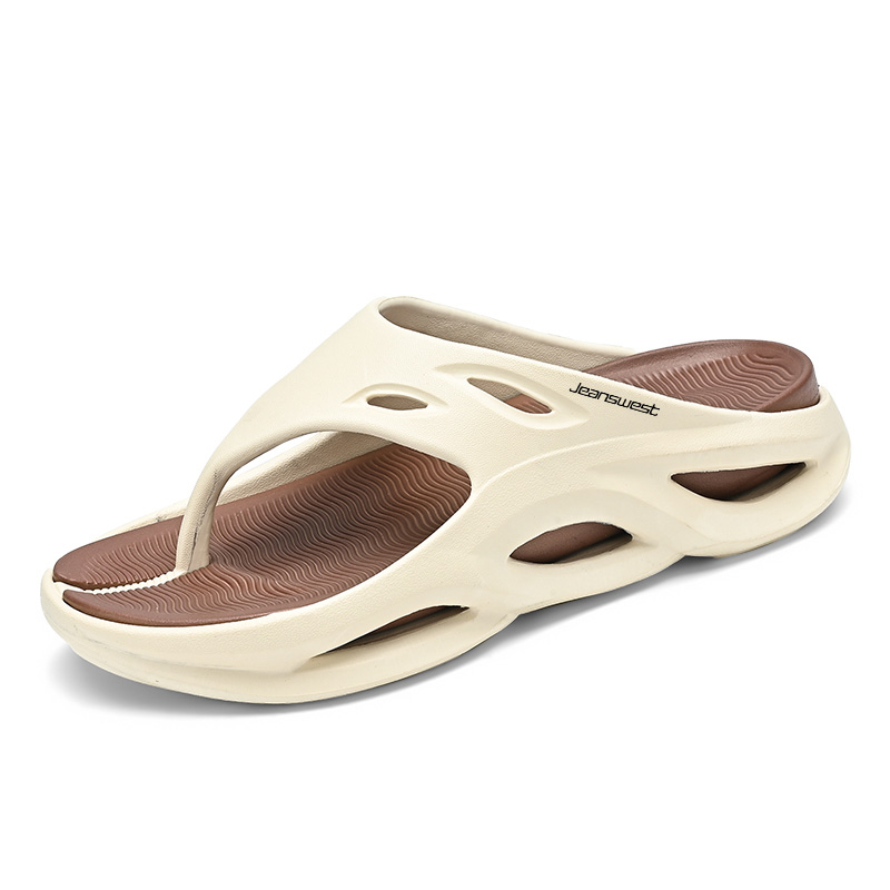 

JEANSWEST Сланцы мужские противоскользящие бежево-коричневые, цвет Beige Brown