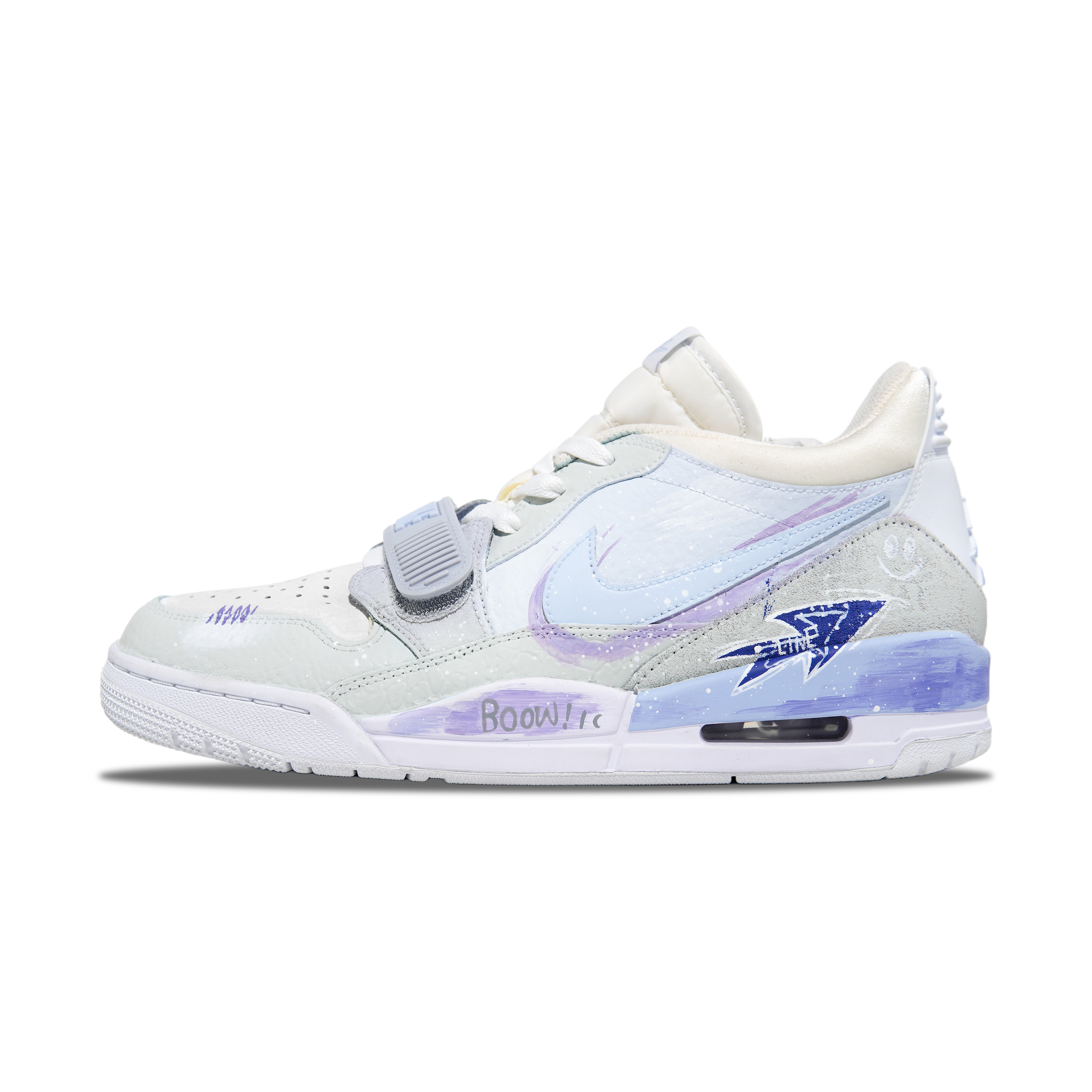 

Jordan Баскетбольные кроссовки Air Legacy Cushioning с антискользящим и износостойким покрытием, низкие, винтажные, белые, мужские