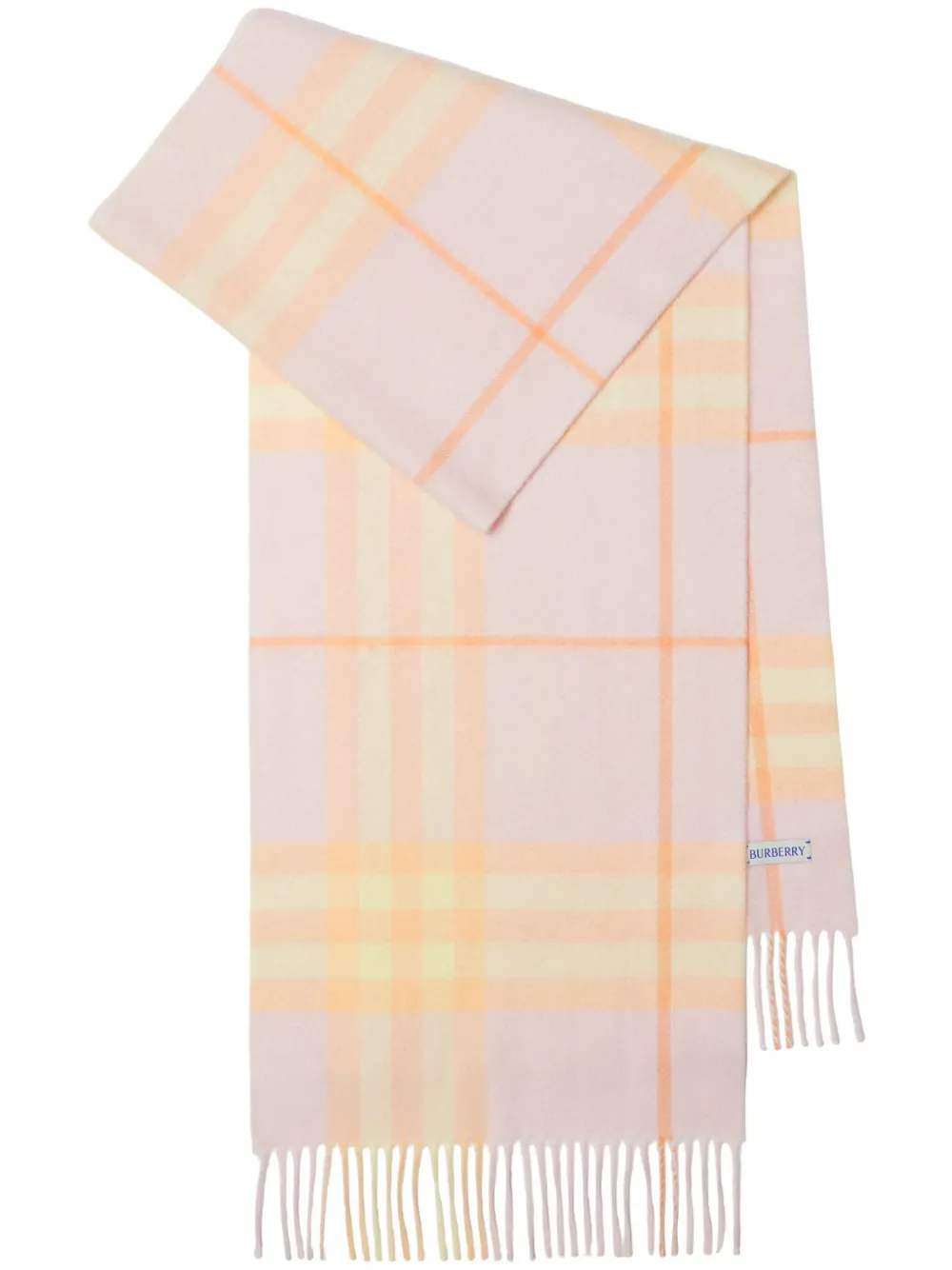 

Кашемировый шарф в клетку BURBERRY, розовый