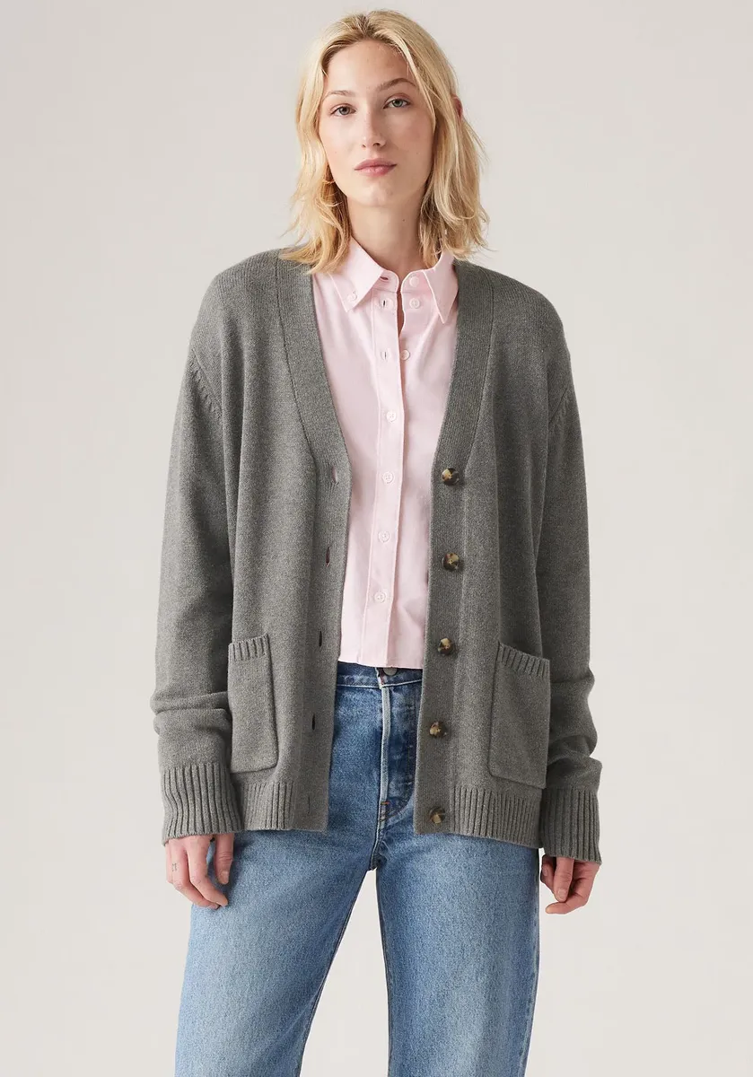 

Кардиган Levi's "BOYFRIEND POCKET CARDI", с карманами, цвет Light Charcoal Heather Grey Bc21 Bros