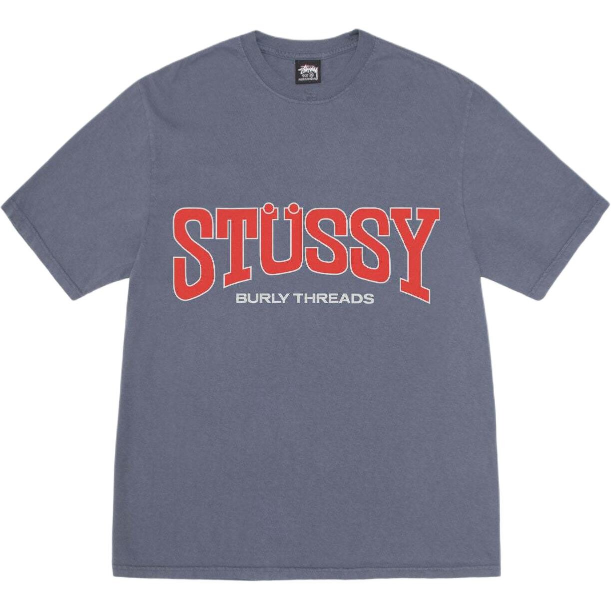 

Футболка Burly Threads Pigment Dyed Stussy, синий