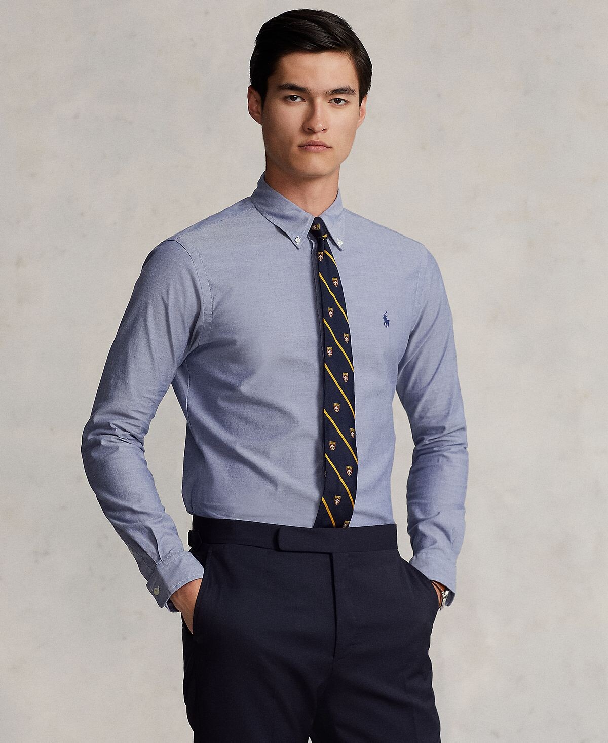 

Мужская оксфордская рубашка классического кроя стрейч Polo Ralph Lauren