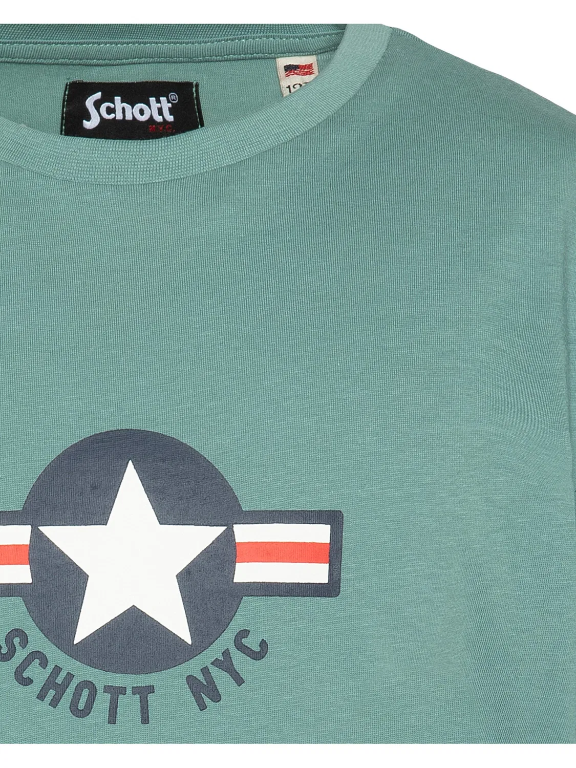 Толстовка Schott Nyc зеленого цвета — фото 2