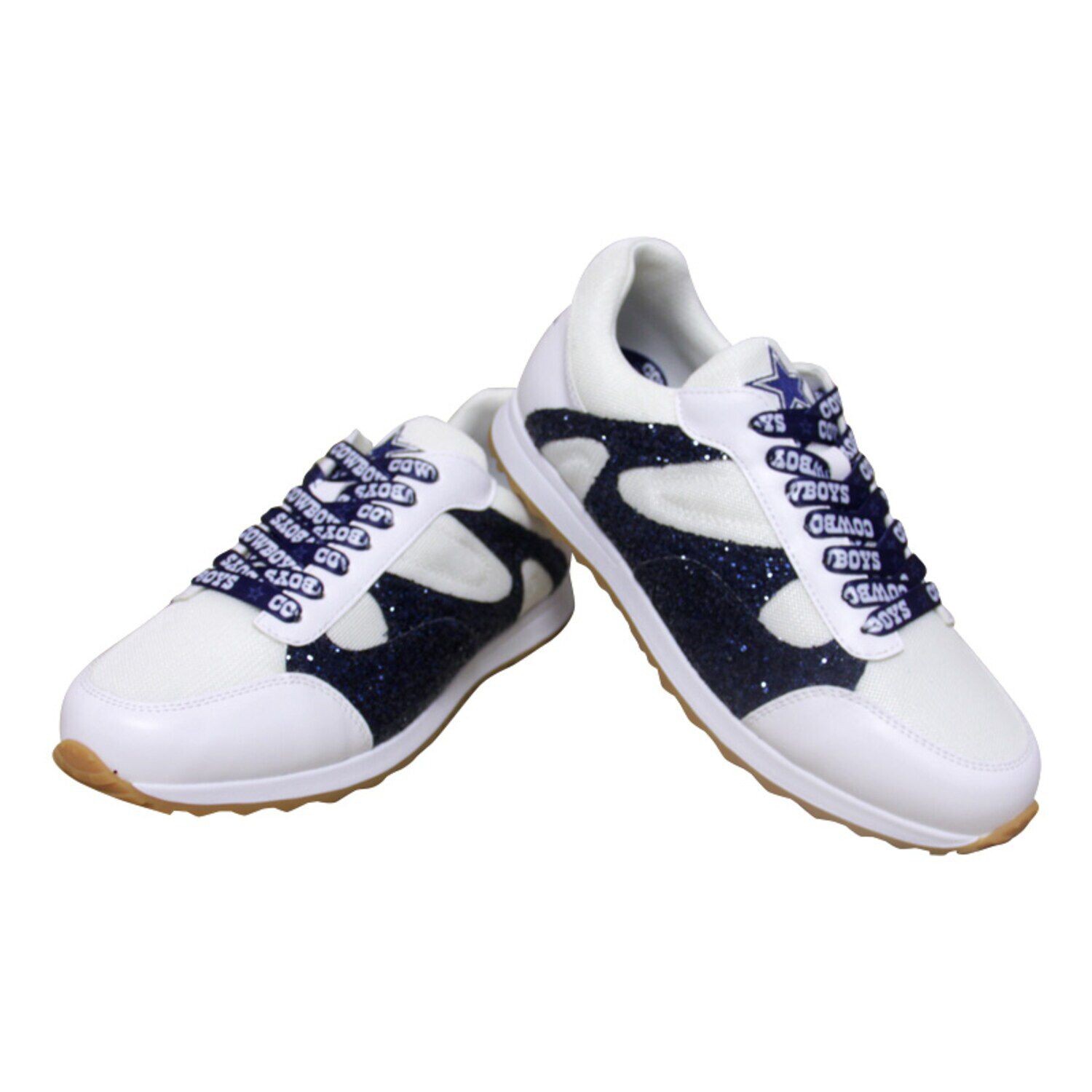 Женские белые блестящие кроссовки Cuce Dallas Cowboys