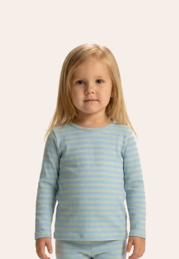 Футболка Tnstfro l_s tee long sleeved top The New Siblings, цвет вечно-голубой в полоску