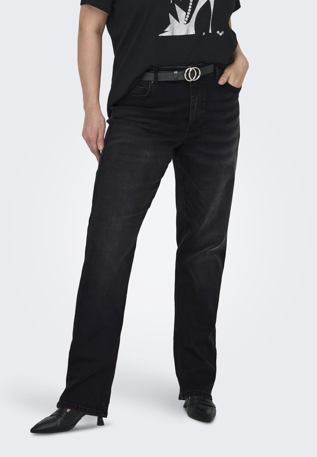 

Джинсы прямого кроя CARWILLY ONLY Carmakoma, цвет Washed Black