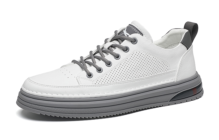 

Кроссовки для скейтбординга мужские низкие бело-серые кофейно-черные RED DRAGONFLY