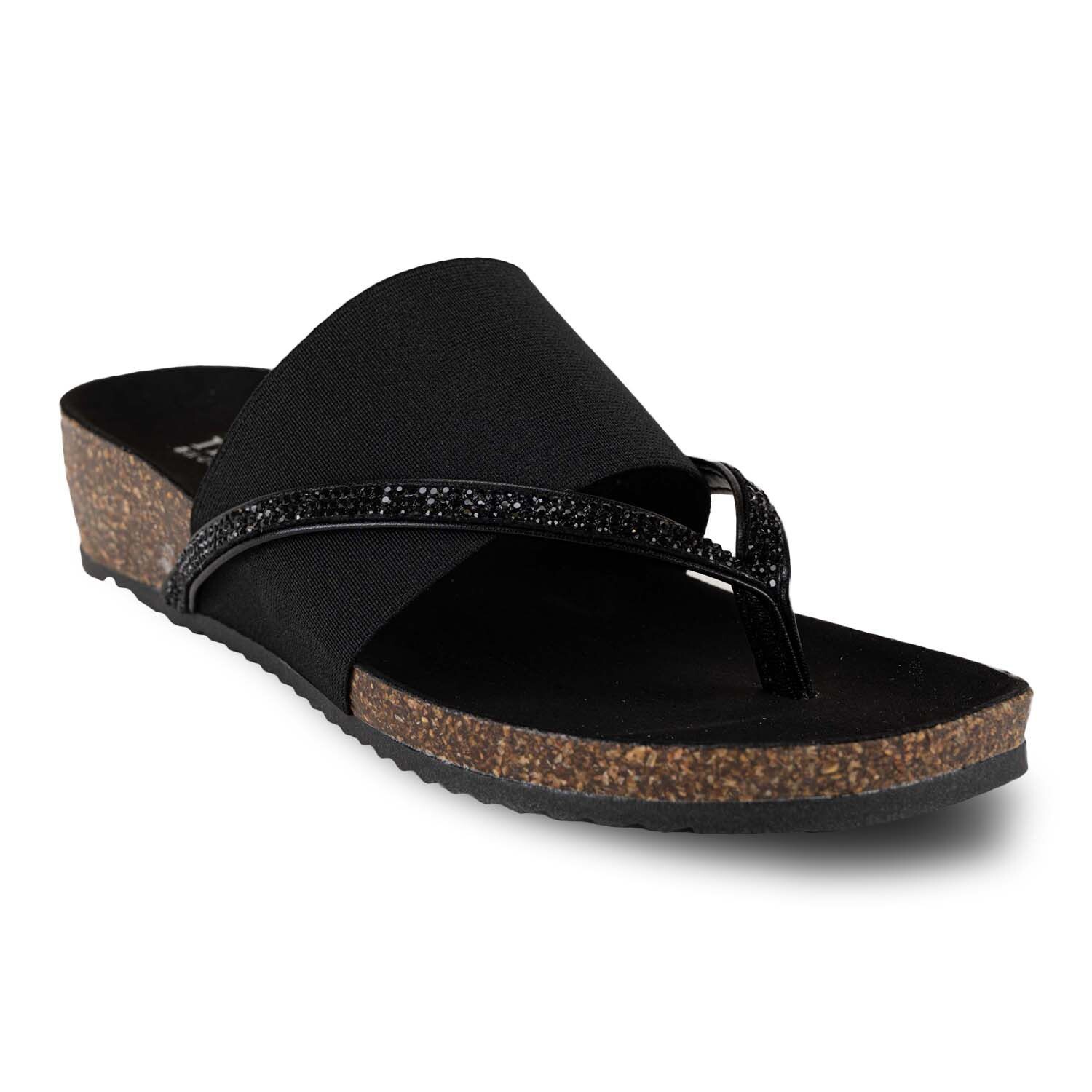Итальянские сандалии-стринги от итальянских сапожников Ziona Italian Shoemakers, черный