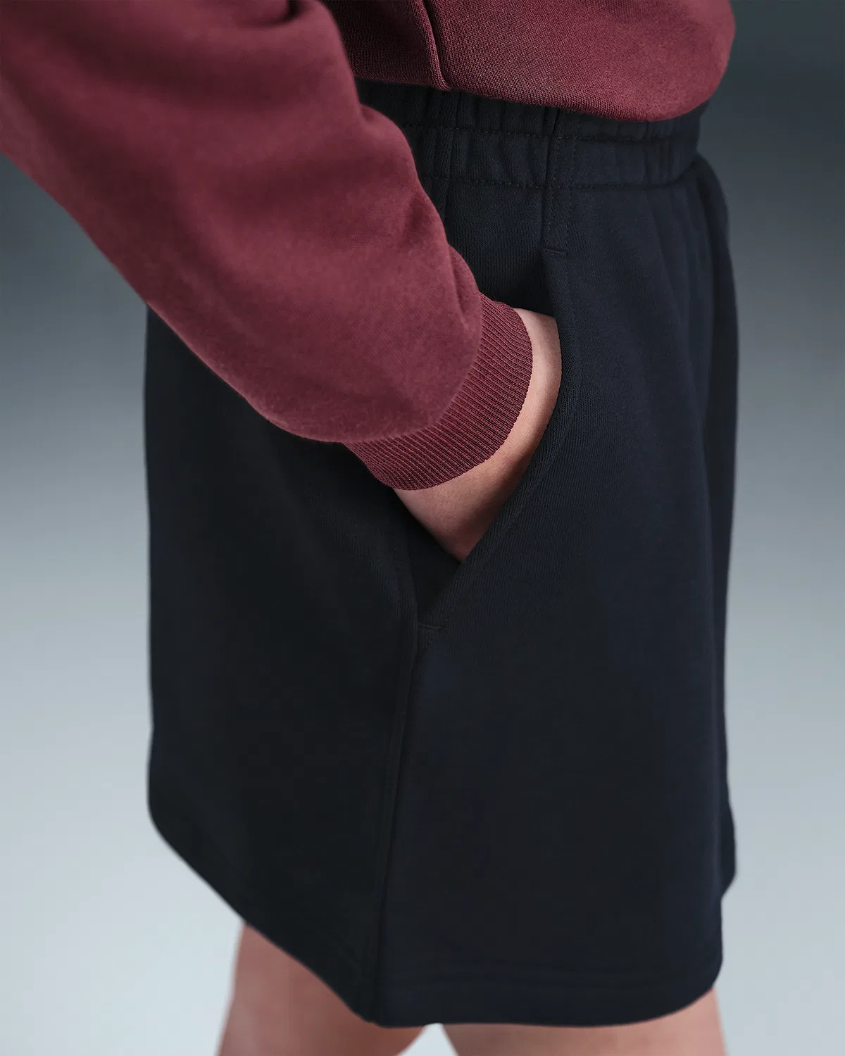 Детская юбка Nike Sportswear Club из французского трикотажа, Black/Black/White — фото 3